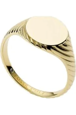 Fossil Damen-Siegelring Sadie Vintage Twists Edelstahl goldfarben, JF03804710