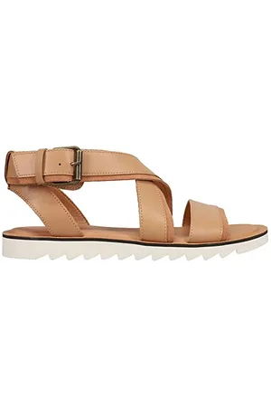 TOMS Damen Sidney Tread Flache Sandale, Warm Beige, 35.5 EU