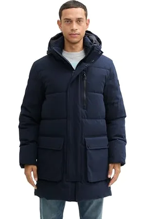 TOM TAILOR Herren Parka mit Abnehmbarer Kapuze, , S