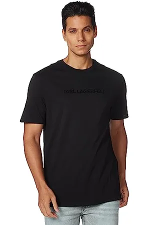 Karl Lagerfeld Herren Logo, Short Sleeve Crew Neck Men’s T-Shirt, , Mittel
