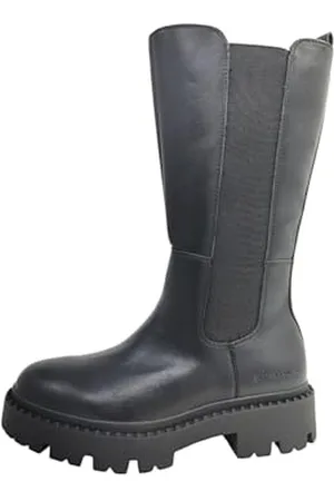 TOM TAILOR Damen 8490140012 Mode-Stiefel, Black, 38 EU