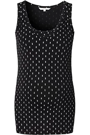Noppies Maternity Damen Tanktop Nursing Sleeveless Allover Print Miami T-Shirt, Black-P090, XS