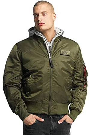 Alpha Industries Herren Jacke MA-1 D-Tec, Gr. Small, Grün (rep.grey 257)