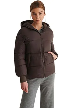 NA-KD Damen Hooded Jacket Jacken, , 40 EU