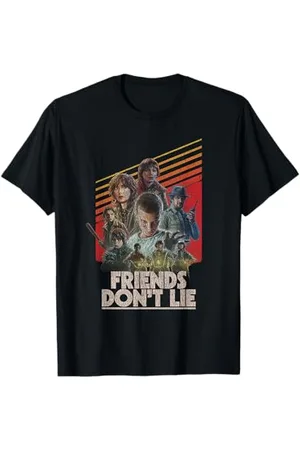 Stranger Things T-Shirt: , Klein, Unisex, Klassisch, Horror, Sci-Fi Fans, Jugendliche, Erwachsene, Kurzarm, Pull-On, 100% Polyester, Atmungsaktiv, Officially Licensed Merchandise (NFLIX10004)
