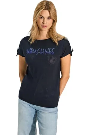 CECIL Damen T-Shirt mit Burn-Out Muster