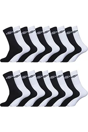 Umbro Socken Herren Langlebig, Sportsocken Herren, rutschfest, Bewegungsfreiheit (20er Pack), Schwarz-Weiss, 39/42