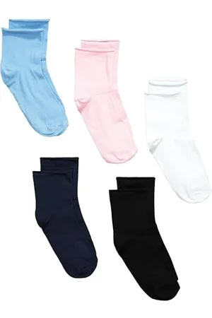 Ulla Popken Damen 5er Pack Rollrand, Basic Color Strümpfe, , 39-42