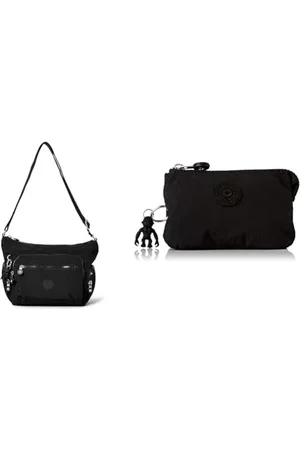 Kipling Damen GABBIE S Borsa a Tracolla, Schwarz (Black Noir), Einheitsgröße Damen kreativitet POUCHES CASES, Black Noir, 4x14.5x9.5 cm EU