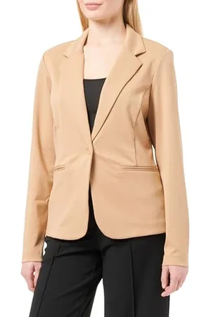 Ichi IHKATE BL Damen Blazer Kurzblazer Jacke Ein-Knopf-Blazer mit Stretch und Reverskragen, Größe:S, Farbe: