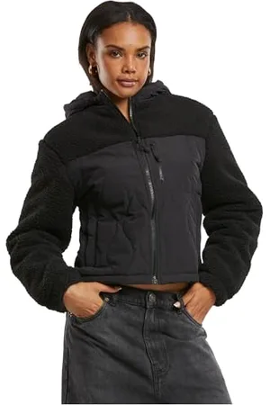 Urban classics Damen Tb7071-ladies Sherpa Crinkle Nylon Mix Jacket Leichte, , XXL EU
