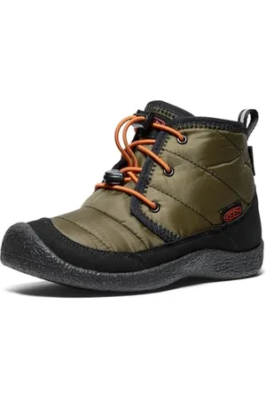 Keen Howser 2 Waterproof Chukka Boots, Dark Olive/Gold Flame, 29 EU
