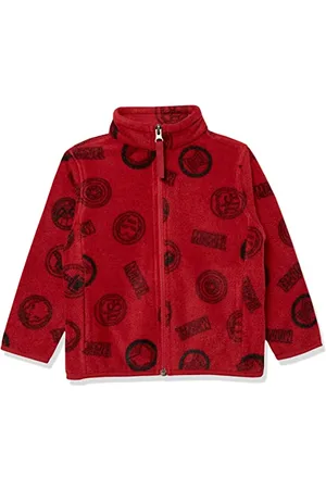 Amazon Disney | Marvel | Star Wars Jungen Polarfleece-Jacke mit durchgehendem Reißverschluss und Stehkragen, , 5 Jahre