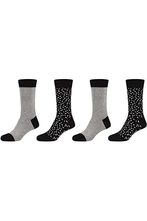 Camano 1102057000 - Damen ca-soft wild dots Socken 4 Paar, black, Größe 39/42