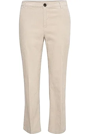 Part Two Damen Corduroy Pants abgeschnitten Länge Flared Legs Regular Fit Trousers, , 32
