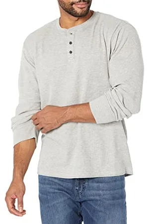 Wrangler Herren Long Sleeve Waffle Henley Hemd, , XL