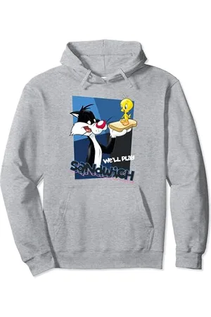 LOONEY TUNES Sylvester Tweety Sandwich Pullover Hoodie