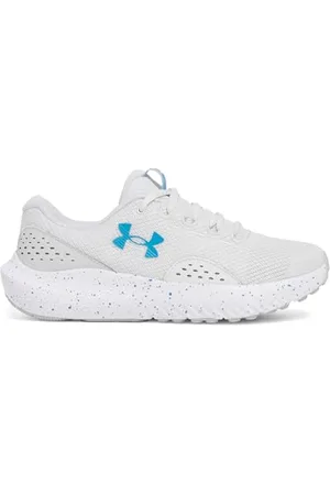 Under Armour Damen UA W Charged Surge 4 Laufschuhe, Distant Gray/Halo Gray/Ether Blue