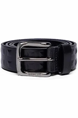 Replay Unisex Gürtel aus Leder, (Schwarz), 85