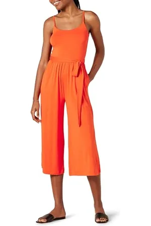Amazon Damen Kurzer Cami-Overall aus Jersey mit weitem Bein, , XS