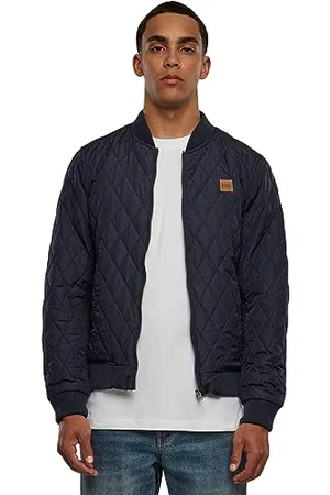 Urban classics TB862 Herren Steppjacke - Diamond Quilt Nylon Jacke - Ideal als Übergangsjacke, Blau ( 155), Gr. Small