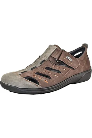 Rohde Herren Leder Slipper Halbschuhe Klettverschluss Rostock 1233, Größe:43 EU, Farbe: