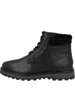 QS by s.Oliver Herren Stiefeletten zum Schnüren aus Leder Gefüttert (Black), 44
