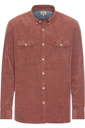 Camel Active Herren Langarm Hemd in Regular Fit aus Cord Menswear-XXL