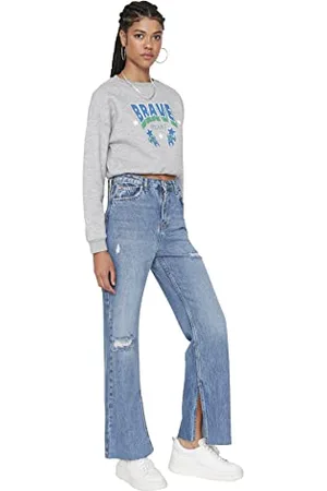 Trendyol Damen High Wish Leg 90