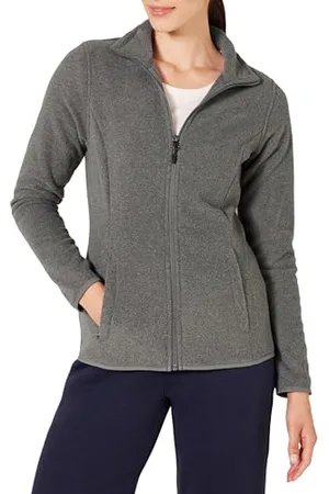Amazon Damen Weiche Polarfleece-Jacke mit durchgehendem Reißverschluss in klassischer Passform (erhältlich in Übergrößen), , M