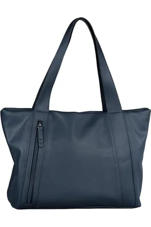 TOM TAILOR Yuma Damen Shopper Umhängetasche Reißverschluss Groß Blau