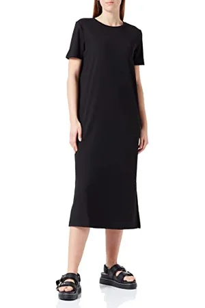 TOM TAILOR Damen 1035455 Basic Maxikleid, 14482-Deep Black, M