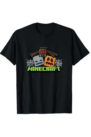 Minecraft Pumpkinhead Halloween Spider Zombie Skeleton T-Shirt