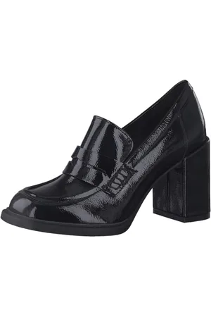 Marco Tozzi Damen Flacher Slipper, Blockabsatz, weiches FEEL ME Fußbett, ideal für Business und Freizeit