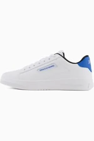 Armani Exchange Herren Seattle Sneaker, op.White+Blue, 41 EU