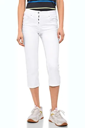 CECIL Damen B376012 3/4-Jeanshose, White, 25