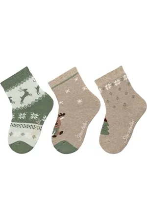 Sterntaler Unisex Socken 3er Pack Weihnachtenen, , 22 EU