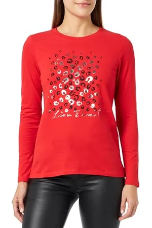 QS by s.Oliver Damen 2138911 Langarmshirt mit Pailletten, , 34