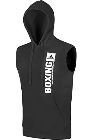 adidas Herren Community Vertical Hoody Sleeveless Boxing Kapuzenpullover ärmellos, , M