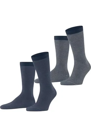 ESPRIT Herren Socken Allover Stripe Multipack M So Baumwolle gemustert 2 Paar, , 43-46