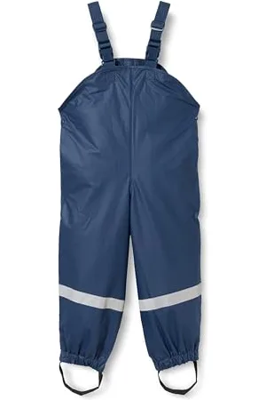 Playshoes Matschhose Regenlatzhose Fleece-Futter Unisex Kinder Wind- und wasserdichte Regenhose Regenbekleidung, , 92