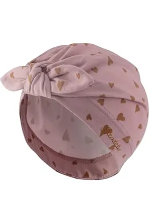 Sterntaler Knotenmütze Herzen - Babymütze aus Flammgarn-Jersey mit Allover Print - Mädchen UV-Schutz 30 Turban Mütze - modische Beanie Baby und Kinder Mütze - Übergangsmütze, , Größe 55