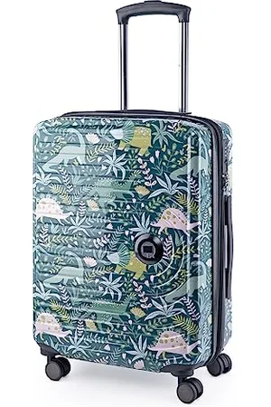 Hauptstadtkoffer Mitte - Handgepäck, 2,9 kg kinderleicht, TSA, Hartschalenkoffer, Trolley 4. Rollen, Handgepäck 55 cm, 42 Liter, Motiv Koffer, DINO FLORAL