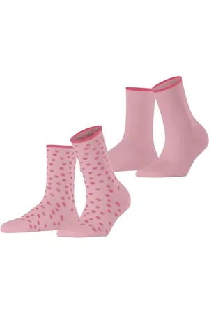 ESPRIT Damen Socken Sketched Dot Multipack W So Baumwolle gemustert 2 Paar, , 35-38