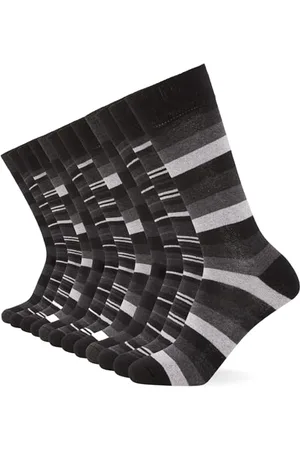 FM London 12er-Pack Smart Mens Socken - Atmungsaktive einfarbige, gemusterte und schwarze Socken Herren