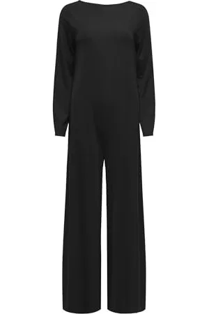 ONLY Damen ONLSANY L/S CS JRS Jumpsuit, Black, 46