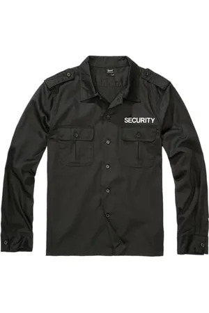 Brandit Security US Shirt Long Sleeve, Farbe: Black, Größe: 6XL
