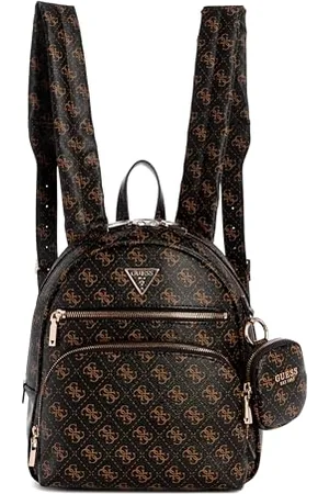Guess Damen Power Play Backpack, Tech-Rucksack, Braunes Logo, Einheitsgröße