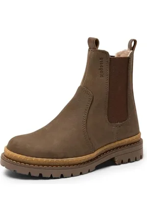 Bisgaard Kinder Chelsea Boots/Winterstiefeletten NEO Lamb Braun Rauleder, Größe:31, Farbauswahl:braun
