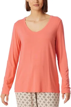 Schiesser Damen Schlafshirt Langarm Baumwolle - Mix + Relax, , 40